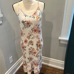 Fun 2 Fun Floral Spaghetti Strap Slip Midi Dress size M